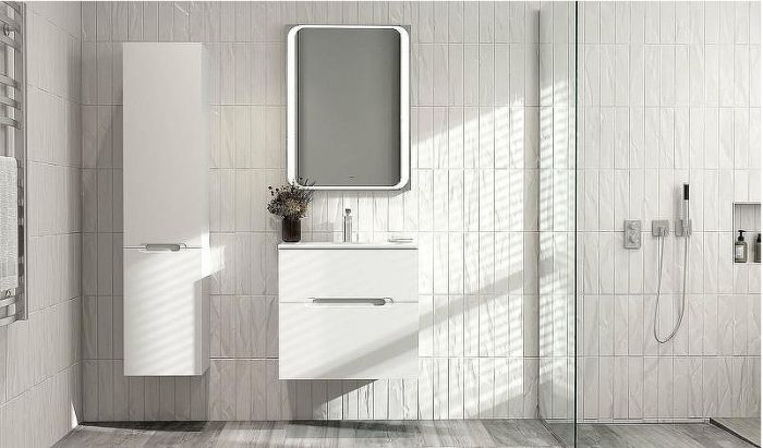 Тумба под раковину Jorno Modul 65 Mоl.01.62/P/W подвесная Белый глянец