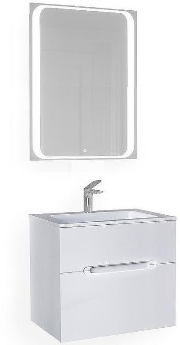 Тумба под раковину Jorno Modul 65 Mоl.01.62/P/W подвесная Белый глянец