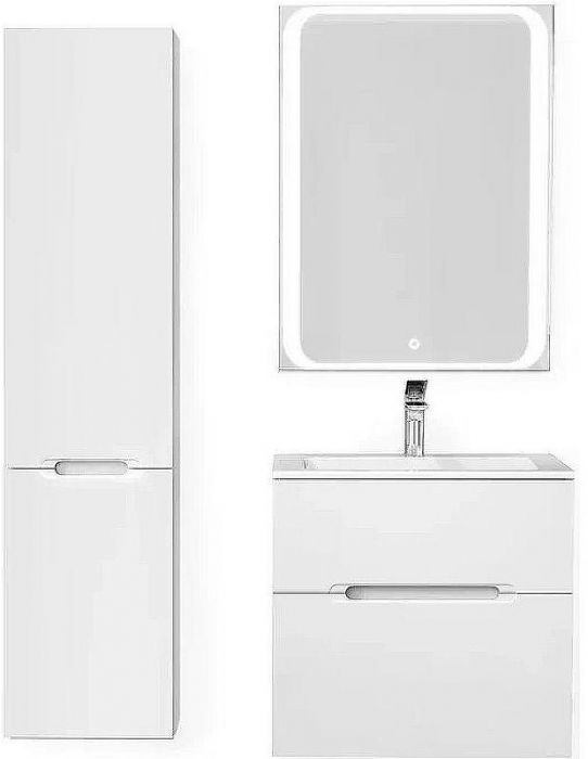 Тумба под раковину Jorno Modul 65 Mоl.01.62/P/W подвесная Белый глянец