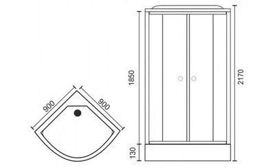 Душевая кабина Royal Bath RB 90HK7-WC-CH (белое/матовое)