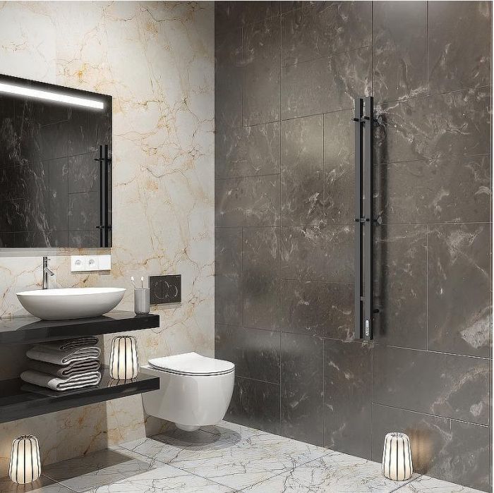 Электрический полотенцесушитель Larusso Прайм Дуэт П3 80х1200 4670078536327 Черный