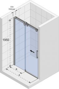 Душевая дверь RIHO OCEAN 140 L/R, GU0204100 Душевая дверь RIHO OCEAN 140 L/R, GU0204100