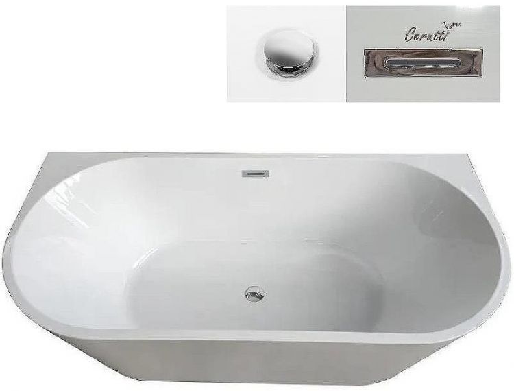 Акриловая ванна Ceruttispa Vettore W 170x75 CT9345 без гидромассажа Акриловая ванна Ceruttispa Vettore W 170x75 CT9345 без гидромассажа