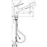 Hansgrohe Zesis M33 Смеситель для кухни, 1 отв., с вытяжным душем, sBox lite, цвет: хром
