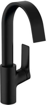 Hansgrohe Vivenis Смеситель для раковины, на 1 отв., с поворотным изливом, с донным клапаном, цвет: черный матовый