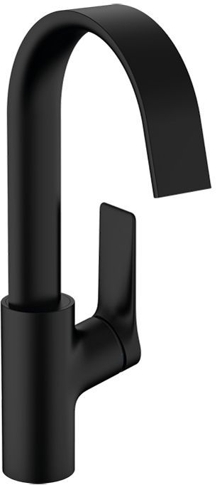 Hansgrohe Vivenis Смеситель для раковины, на 1 отв., с поворотным изливом, с донным клапаном, цвет: черный матовый