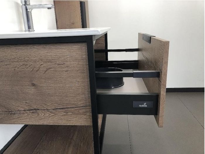 Тумба с раковиной Comforty Бонн 75 00-00006487 подвесная Дуб темный