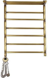 Электрический полотенцесушитель Domoterm Орфей с полкой П7 500x700 АБР EL Античная бронза