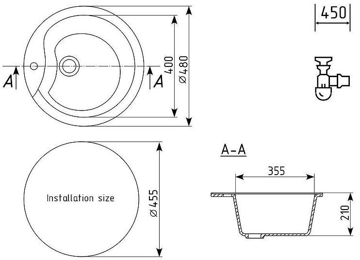 Кухонная мойка Ulgran Classic U-102-345 Шоколад Кухонная мойка Ulgran Classic U-102-345 Шоколад
