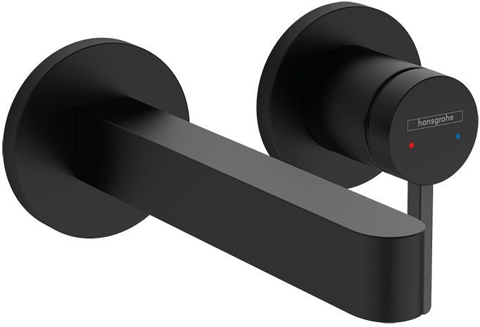 Hansgrohe Finoris Смеситель для раковины, встраиваемый, излив: 16.8см., внешняя часть, цвет: черный матовый