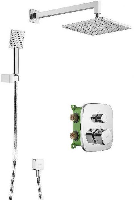 Душевая система Swedbe Platta 5559 с термостатом Хром