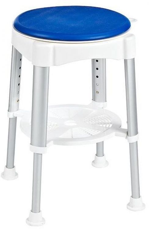 Табурет в ванную Ridder Assistent А0050401 Хром Белый Синий
