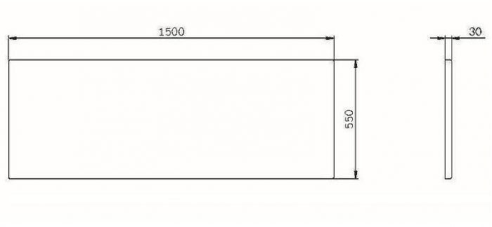Фронтальная панель для ванны AM.PM Func 150 W84A-150-070W-P Белая