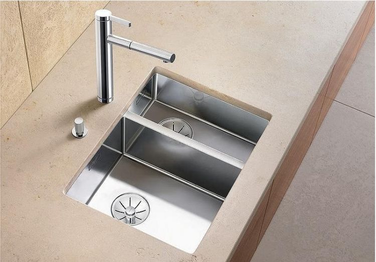 Кухонная мойка Blanco Claron 340/180-U L 521609 Нержавеющая сталь с зеркальной полировкой