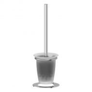 Держатель с туалетным ершом напольный (матовое стекло; хром) AWE 004 Держатель с туалетным ершом напольный (матовое стекло; хром) AWE 004
