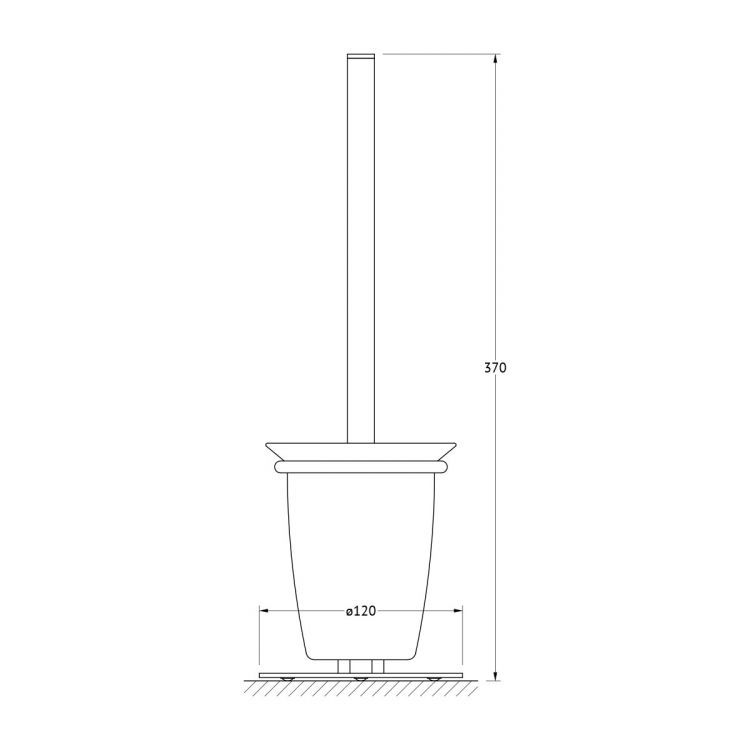 Держатель с туалетным ершом напольный (матовое стекло; хром) AWE 004 Держатель с туалетным ершом напольный (матовое стекло; хром) AWE 004