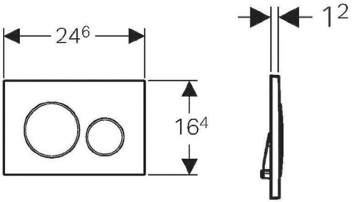 Клавиша смыва Geberit Sigma 20 115.882.DW.1 Черный глянец