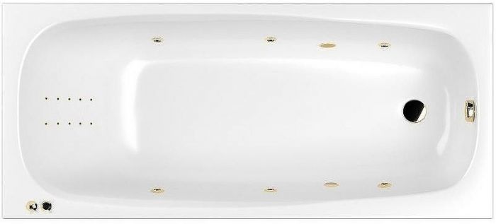 Акриловая ванна Whitecross Layla Slim 170x75 0122.170075.100.LINENANO.GL с гидромассажем