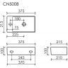 Умывальник CERAMICANOVA Element подвесной прямоугольный (отверстие под смеситель L) CN5008