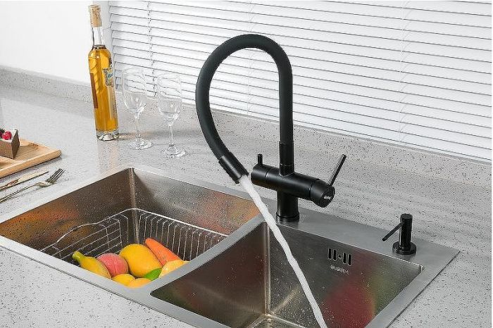 Смеситель для кухни Gappo G4398-36 Черный матовый