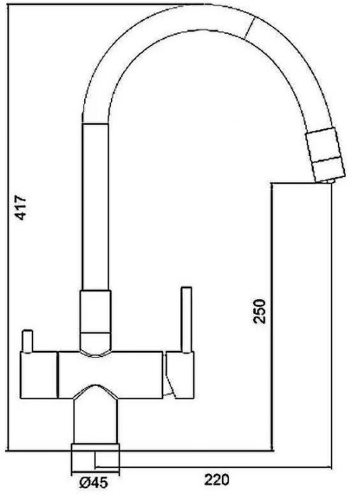Смеситель для кухни Gappo G4398-36 Черный матовый