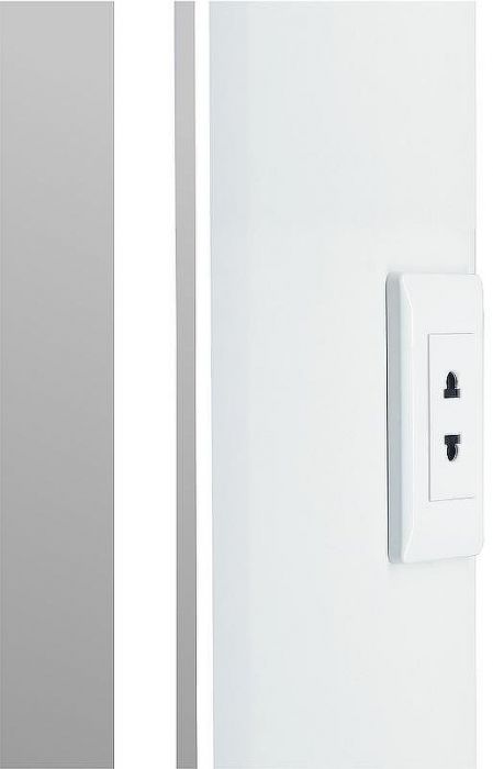 Зеркальный шкаф Reflexion Circle  400х800 L RF2105SR с подсветкой Белый матовый