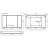 Зеркальный шкаф SANCOS Mirror 1190x150х740 мм, с LED подсветкой, MI120EG