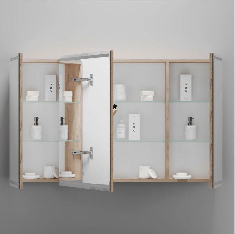 Зеркальный шкаф SANCOS Mirror 1190x150х740 мм, с LED подсветкой, MI120EG