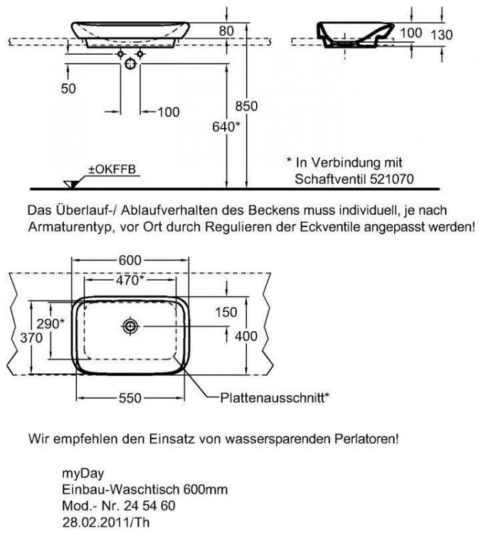 Раковина Keramag myDay, 245460000
