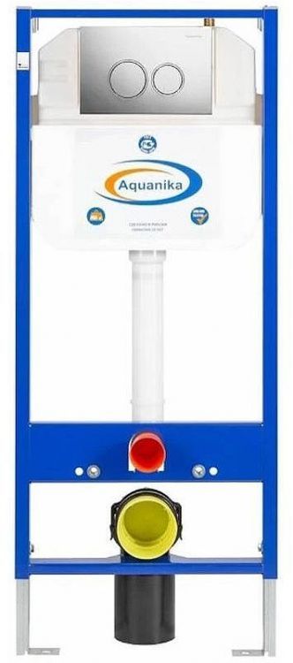 Инсталляция Aquanika Basic 10.702.450.02.19 для унитаза с клавишей смыва Хром