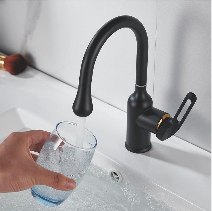 Смеситель для раковины Raffine F101H цвет Черный