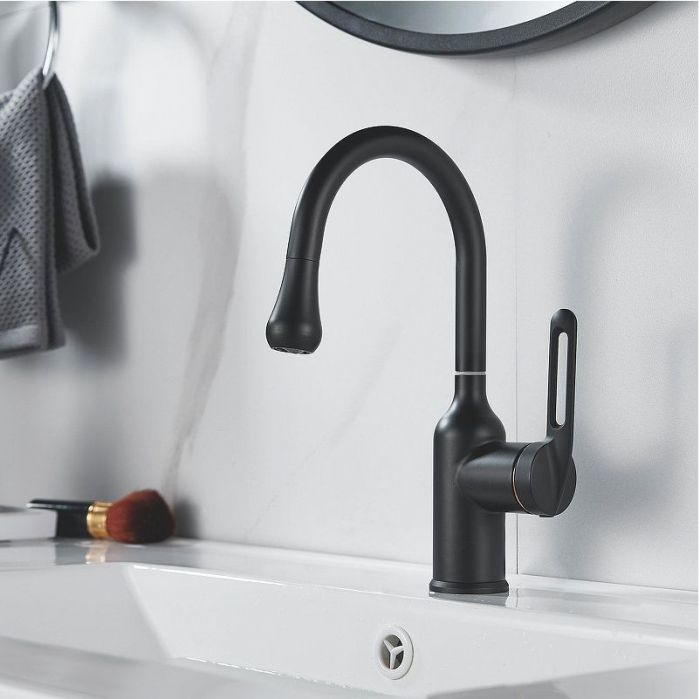 Смеситель для раковины Raffine F101H цвет Черный