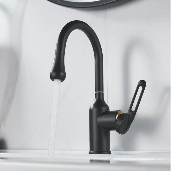 Смеситель для раковины Raffine F101H цвет Черный