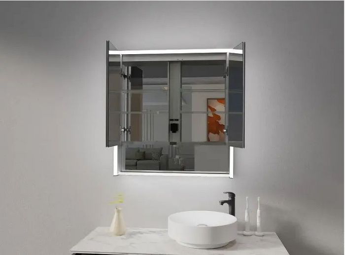 Зеркальный шкаф Esbano 80 ESMT3828D с подсветкой с инфракрасным выключателем