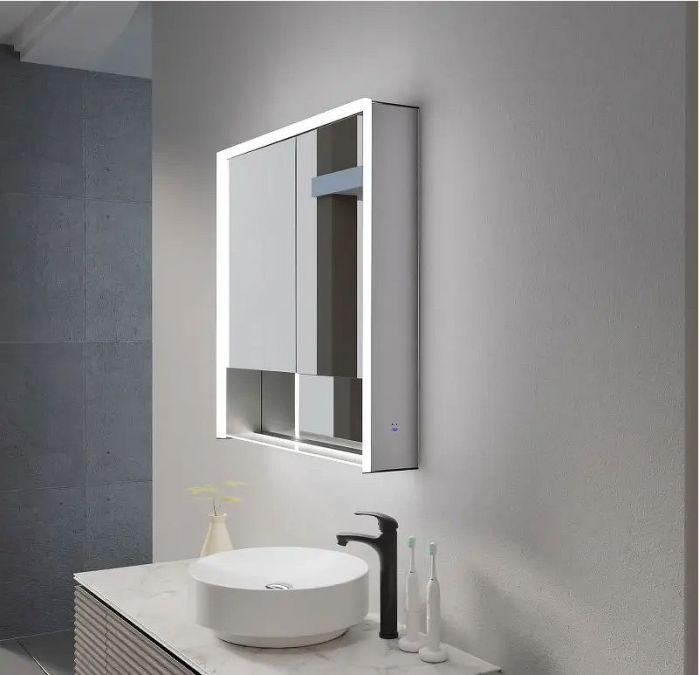 Зеркальный шкаф Esbano 80 ESMT3828D с подсветкой с инфракрасным выключателем