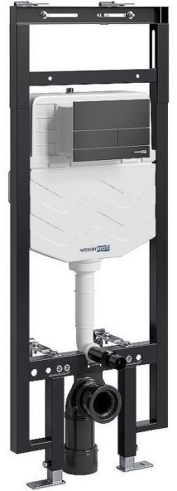 Инсталляция WasserKRAFT Dinkel 58TLT.010.ME.MB04 для унитаза с Черной матовой клавишей смыва