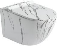 Унитаз SantiLine SL-5002MM подвесной Мрамор матовый с сиденьем Микролифт