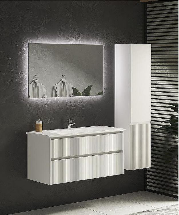 Шкаф пенал SanVit Рольф 32 prolf подвесной Белый глянец