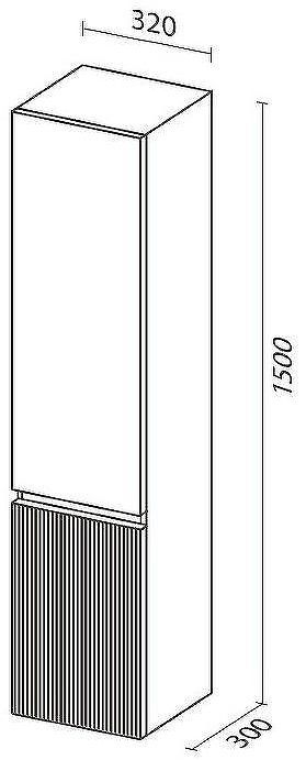 Шкаф пенал SanVit Рольф 32 prolf подвесной Белый глянец
