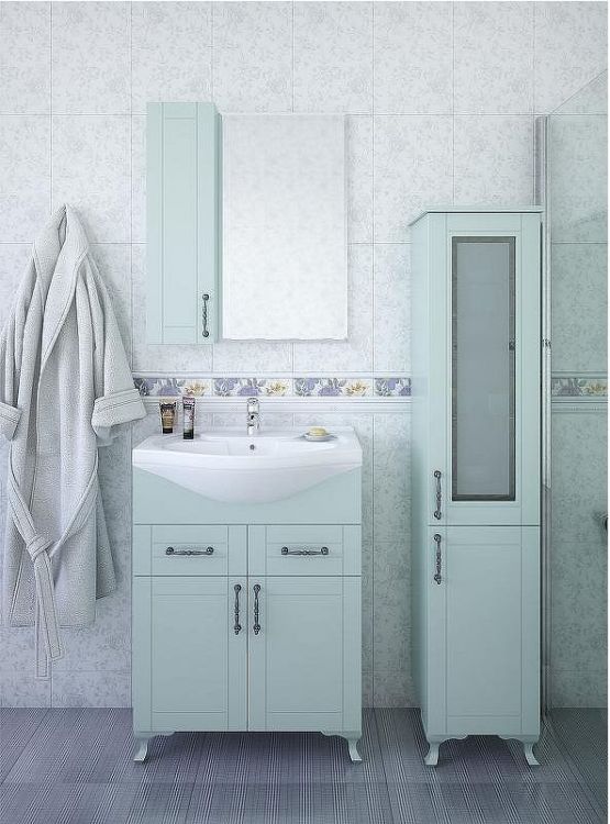 Шкаф пенал Sanflor Глория 32 R С000005721 Серый