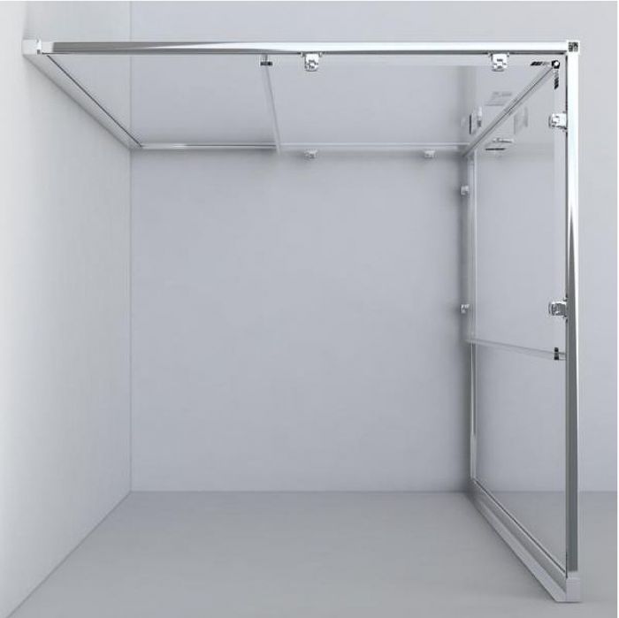 Душевой уголок Vincea Garda VSS-1G100CLB 100х100 профиль Черный стекло прозрачное