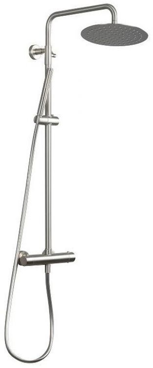 Душевая система Splendy Relax P RP208XTR25C1NB с термостатом цвет Никель брашированный