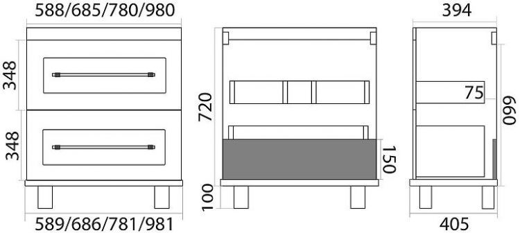 Тумба с раковиной Misty Марта 80 УТ000013291 Белая