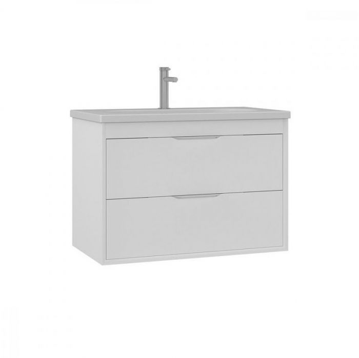 Тумба с раковиной Orka Clay 80 5004382 подвесная цвет Белый матовый