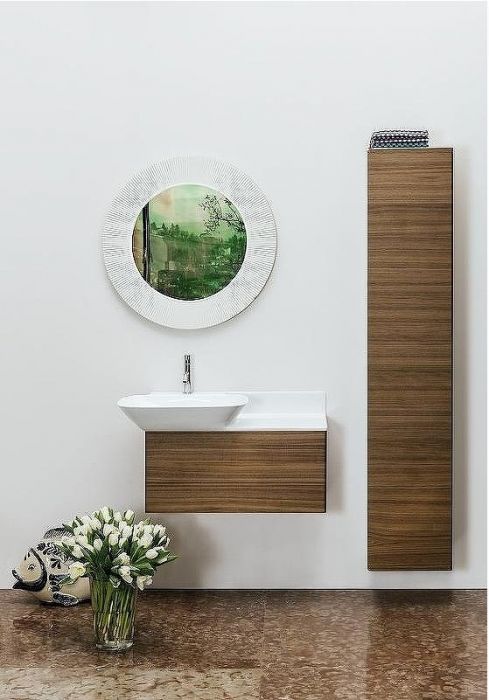 Шкаф пенал Laufen Ino 36 R 4.2545.2.030.171.1 подвесной Темный орех