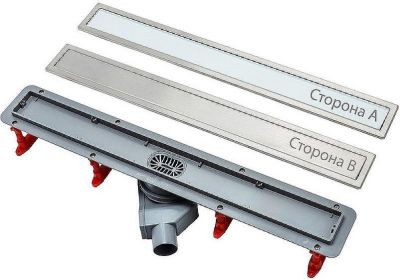 Душевой лоток Pestan Confluo Premium Line 950 White Glass 13000352 с двухсторонней решеткой Хром матовый Белый глянцевый