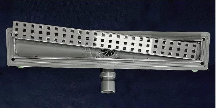 Душевой лоток Ctesi Way Square 60 BK4024130 с решеткой Хром Душевой лоток Ctesi Way Square 60 BK4024130 с решеткой Хром