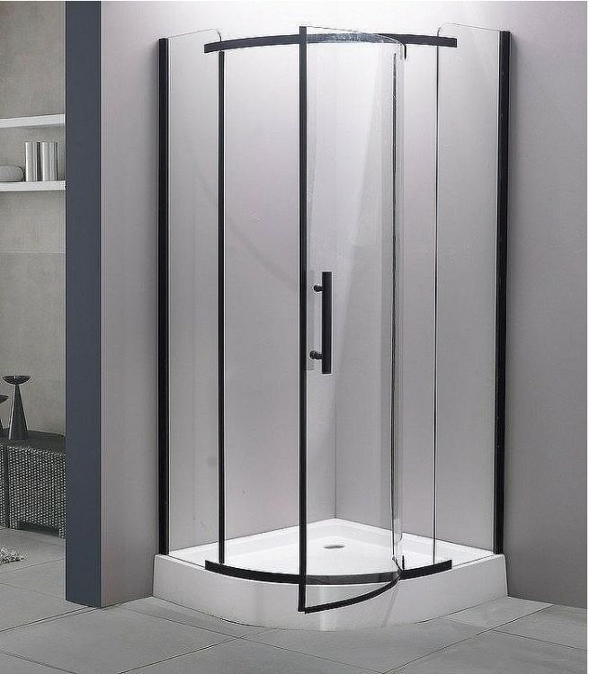 Душевой уголок Esbano ESD-7025B 100x100 ESUGD7025B профиль Черный матовый стекло прозрачное