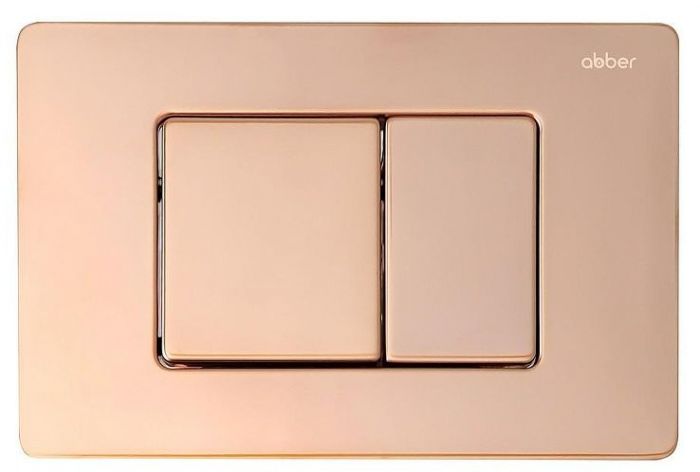 Комплект унитаза Abber Rechteck AC1201MB-AC0105-AC0120RG с сиденьем Микролифт и клавишей смыва цвет Золото розовое