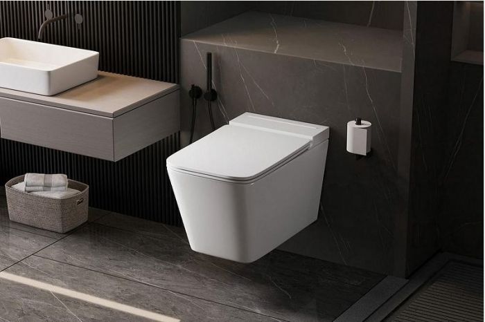 Комплект унитаза с инсталляцией Abber Rechteck AC1202P-AC0101P цвет Белый с сиденьем Микролифт